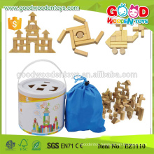 stocked 100pcs Safety Rubber Wood Kids Toys Block